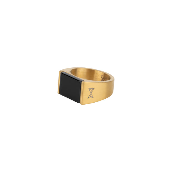 Ring Signet Rocks Onyx - Dore